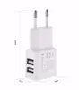 5V 2A EUUS Plug Dual USB 2 Port Mobiltelefon Travel Hemväggladdare Adapter 2A1A för Samsung iPhone LG HTC Sony White Black5878899