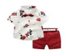 Summer Toddler Boy Clothes Sets Children Cash Flower Stampa Shirt Topsshorts 2PCs Clohing for Boys Kids Fashion Party Outfits SE9871866