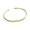 Bracelets de charme 925 Bracelet plaqué en argent pour femmes tendance élégante vintage texture irrégulière Bangles Girl fête bijoux Lover Gift E2358