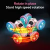 سيارة Electric/RC New Children's Control Car RC Stunt Car Light Light Arm Rocker Dride Side 360 ​​Flip 2.4g Double -Side Car Giftl231222