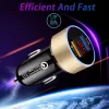 3.1led 2in1 LED Affichage numérique Double chargeur de voiture universel USB pour iPhone 12 11