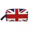 Kosmetiska väskor kawaii union jack flagga från den brittiska resor toalettväska för kvinnor makeup skönhet lagring dopp kit