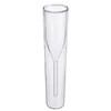 Wine Glasses 2pcs Double Layer Champagne Flute Goblet Bubble Sparkling Cup