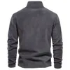 AIOPESON Brand Quality Thicken Warm Fleece Jacket for Men Zipper Neck Pullover Men's Sweatshirt Soft Shell Mens 231222