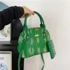 Borsa da donna portatile alla moda con texture luminosa con tela coccodrillo sacca con shell nuova borsa a traversa versatile occidentale