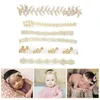 Bandanas 6 PCS Lace Flower Upband bébé Baby Elastic Hair Ties Bandons pour filles Accessoires pour tout-petits Borns