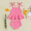 Bekleidungssets Kleinkind Baby Mädchen Zweiteilige Badeanzüge Sommer Bedrucktes Bikini-Set Strandmode Badeanzüge