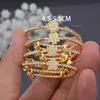 Bracele 4pcs lot dubai gold couleur baby bangles pour les enfants cild israel bijoux bracelet anne