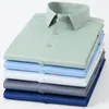 Herren -Casual -Hemdhemden Hemd mit langem Ärmeln festen Farbgeschäftskleid professionelle Tragen elastisch