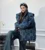 Women's Jacket 23gg vinter ny stil huva ner bomullsjacka tryckt av designer lös montering jacka för både män och kvinnor