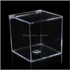 Gift Wrap Clear Acrylic Box With Lid Container Candy Pill Tiny Jewelry Hard Plastic Square Cube Storage Boxes Wedding Birthday Decor Otzmr