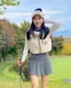 ゴルフベスト女性服レジャースポーツゴルフファッション女性服スリムベスト早春リトルラムショート