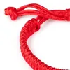 Браслет для девочек 100 шт по -прежнему китайский красный веревочный бусин национальный стиль каббала струна плетеная дружба Регулируемые браслеты2940