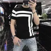 Men's T Shirts 2023 Summer Short Sleeve Round Neck T-shirt Elastic Slim-fit Male Fashion Brand Network Red Top Men Clothing
