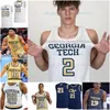 Custopzied Georgia Tech Yellow Jackets Koszulki do koszykówki Męskie młodzież All Szygowana Tyzhaun Claude Naithan George Carter Murphy Baye Ndongo Lance Terry