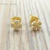 Bear jewelry 925 sterling silver girls To us Gold Diamonds earrings for women Charms 1pc set wedding party birthday gift Ear-ring 2655