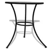 Camp Furniture Outdoor Patio Bistro Table Garden Deck Outside Porch Balcon Decor Black And White 23.6" Mosaic