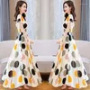 Casual Dresses Women's Summer Long Dress White Short Sleeves Elegant And Beautiful Vesidos Party Sexy Evening For Women 2023