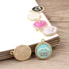 Charms 10pcs/lotes de esmalte Liga pingando liga pequena acessórios de pulseira Point Rhinestone Crown Disc