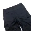 Calça masculina 23sss nylon com zíper de zíper, homens adesivos prensados ​​com calças de perna reta