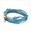 Bijoux de la Marine multicouche Bracelet Bracelet Blue Nylon Blue Men Neutique Femmes Bangles Pulsera Ancla BL-197295G