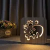Творческая новинка деревянная рыба -костяная лампа USB Ночные огни с твердым деревом Резьбы Полово ночная лампа для спальни приуженка Light Gift289r
