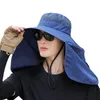 Berets Men's Wide Brim Sun Hat UV Protection Fishing Hats With Neck Flap For Hiking Camping Travel