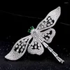 Bow Ties coréen de haut niveau zircon corsage mode costume de luxe coulage accessoires tempérament épingle de libellule animal broche