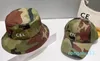 Camping Camo Lettre broderie Casquette Sun Protection Sunshade Sunshade Bashant Bucket Hat