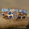 Брушковый последний дух 3 Strand Tree of Life Braceme Bracelet Beaster Beashemian Bracelet Bracelet Braglet Designer Jewelry Bijoux