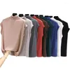 Kvinnor Bluses Women 2023 Autumn Turtleneck kortärmad stickskjorta Sexig t-shirt Brand Basic Cotton Tops Solid Office Ladies Top