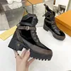 Laureate Boots Women Platform High Heels Ankle Boot Autumn winter Fashion Leather Lace-up Martin booties Classic Ladies Desert Star Trail Boot