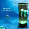 Nattlampor Bedrida LED Desktop Light Jellyfish Tropical Fish Aquarium Tank Relaxerande humör Atmosfär Lamp259o