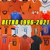 Maillots de football rétro Van Basten Holland Football Shirts Bergkamp Gullit Rijkaard Davids Pays-Bas 08 10 96 97 1997 1998 2000 2002 2010 14 Home Away 2008 2010 1996 21