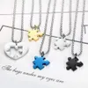 Pendant Necklaces Megin D Romantic Simple Jigsaw Puzzle Couple Stainless Steel For Men Women Friend Fashion Design Gift Jewelry212R