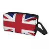 Kosmetiska väskor kawaii union jack flagga från den brittiska resor toalettväska för kvinnor makeup skönhet lagring dopp kit