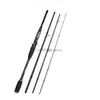 Båtfiskestavar Goture Xceed Spinning Fishing Rod Carbon Fiber 1,98m 2,4 m snurrande gjutningslockstänger 4 Sektioner Travstång Karp Fishl231223