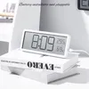 Wall Clocks LCD Screen Digital Alarm Clock Temperature Humidity Display Electronic Household Supplies Home Decor 20.2cmx2cmx8cm