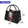 Sacs Animated Boop Bettys Isulatule Lunch Tote Sac pour femmes Anime Cartoon Resictime Filer Thermal Food Boîte à lunch Camping Travel