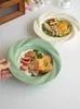 Plates Cream Colored Ceramic Dinner Straw Hat PlateCake Pasta Soup Vegetable Salad Breakfast Plate Serving Dishes Sets