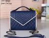 PU Fashion Women's Tote Bag Luxury Designer Bag Kedja axelväska Koppling Flip Money Bag Stitch Check Velor Purse Letter Solid midja Square Stripe Handväska