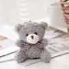 Keychains Kawaii Bear Key Chains Short Plush Pendants Woman Girl Handbag Children Schoolbag Ring Accessories