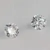 証明書テストポジティブIJカラーラウンドブリリアントカット1CT 6 5mm VVS Clarity Lab Grown Moissanite Diamond for Earring1272a