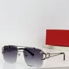 Nouveau design de mode de mode de soleil carré 0382 lentilles coupées à cadre sans bord