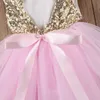 Robes de fille princesse Kids Baby Robe pour filles robe de mariée fantaisie manchons sans secoue de fête d'anniversaire robe baptême pour filles robes d'été231222