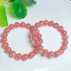 Link Bracelets Natural Red Lace Stone Bracelet Round Bead Crystal Reiki Healing Fashion Jewelry Gift 1PCS 8/9/10MM