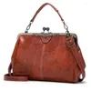 الأكياس المسائية Women Handbag Brand Messenger Europe Style Retro Pu Leather Counter Bag Fashion