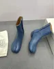 Stivali a specchio rotto tabi mm6 donne stivali caviglie tabi designer di lusso in pelle di alta qualità da 3,5 cm 6 cm da 8 cm stivali