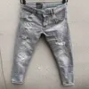 Mäns jeans 2023 Autumn New Fashion Retro Hole Men Pants Cotton Denim Trouser Male Plus Size High Quality DropshippingX9D9