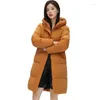 Trench-Coats pour femmes 2023 Hiver épais THEAU CHEAU CHEAU ÉLÉGANT LONGE CORÉAN LOBE FOLIE CATONED Vestes en coton